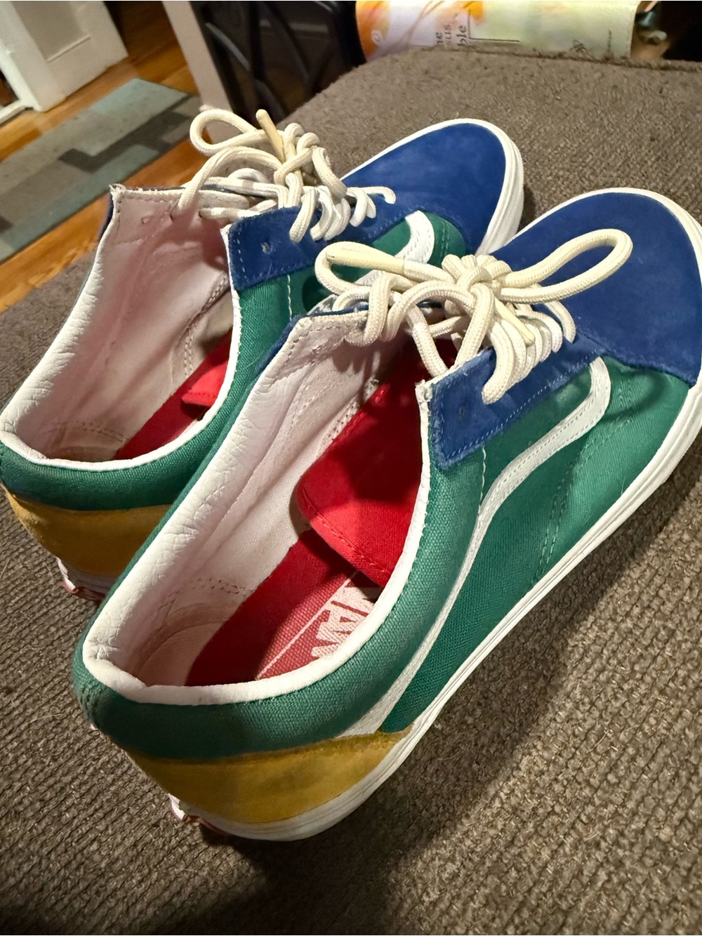 Vans Old Skool Sneakers - Men’s Size 8.5 - Blue/Green Colorway